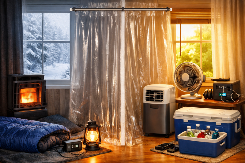 Practical Prepping- Seasonal Comfort Prep: Keep One Room Livable (Winter Heat + Summer Cooling)